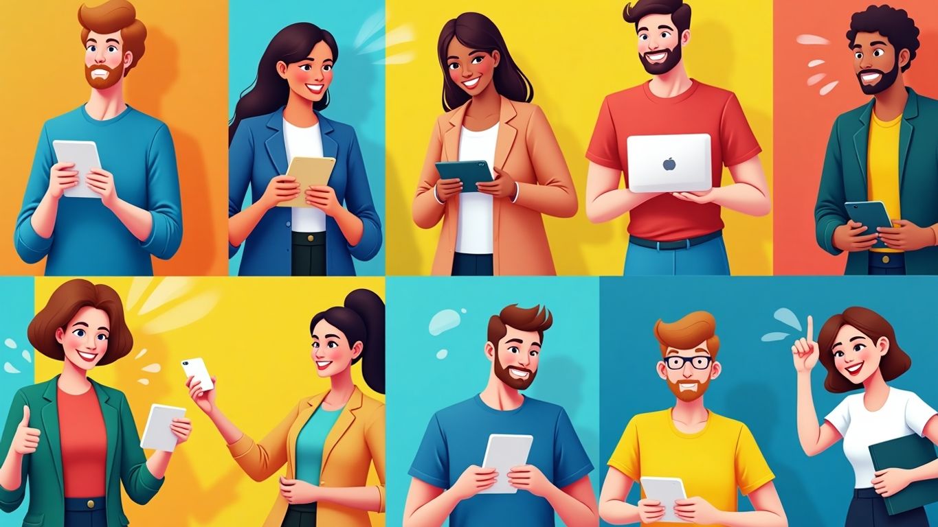 Collage of users engaging with AutoShorts.ai platform.