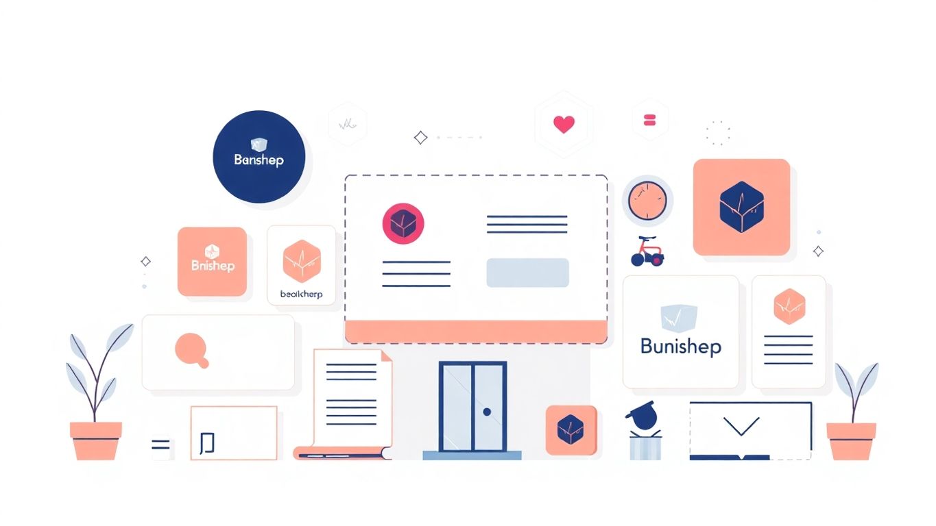 Illustrasjon av små bedrifters brandingselementer.