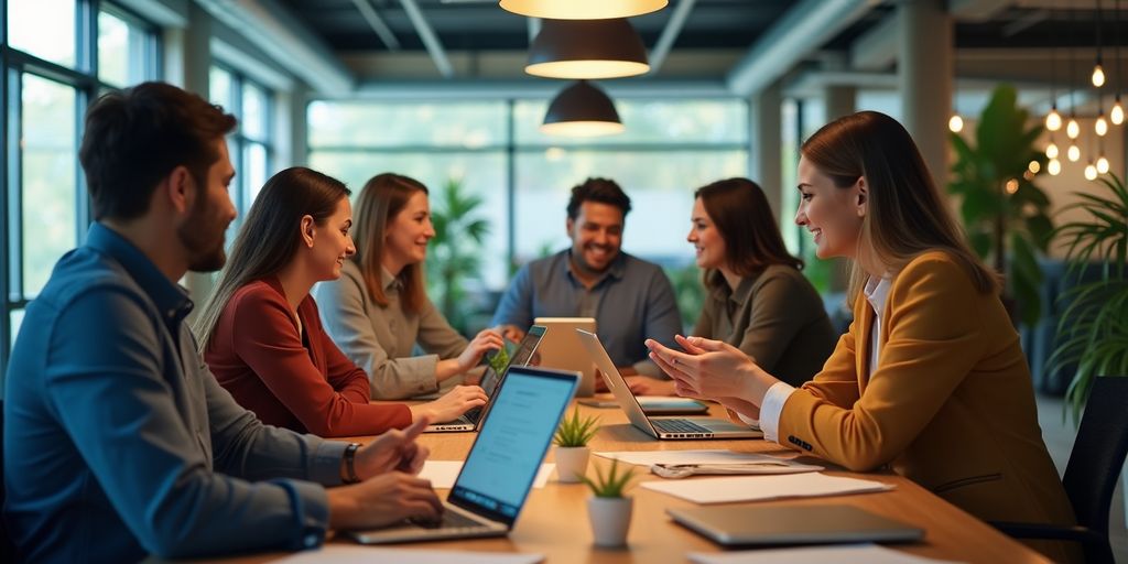 Team collaboration for business agility and sustainability.