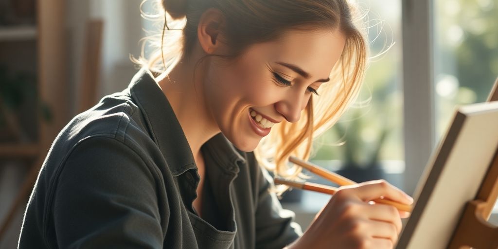 Person enjoying a peaceful hobby in nature.