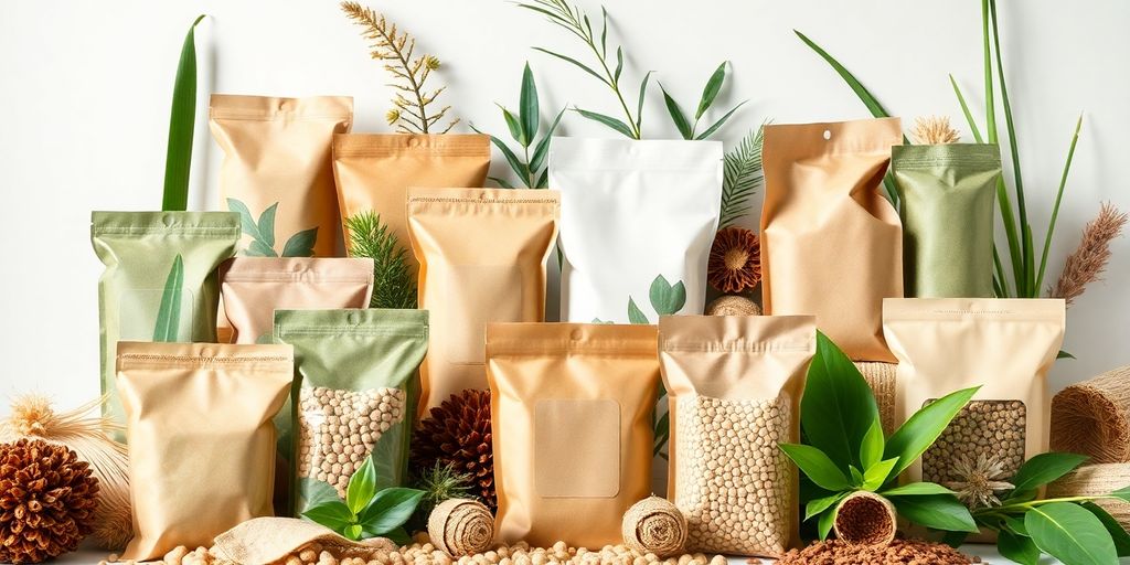 Sustainable plant-based packaging alternatives.