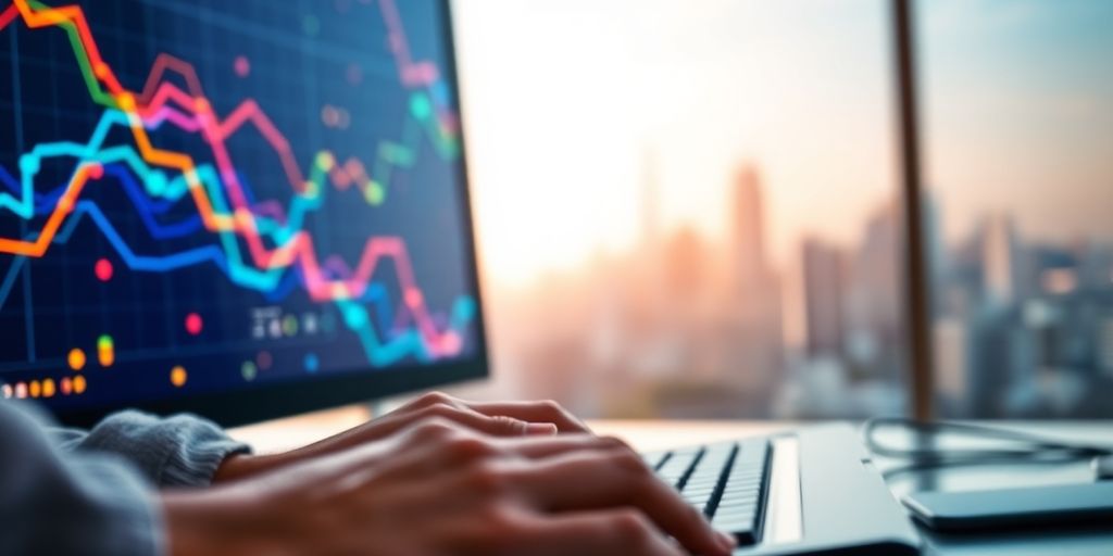 Forex trading, global currency, digital charts, financial growth.