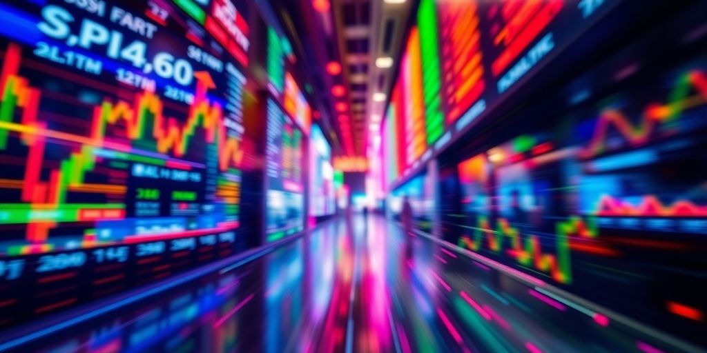 Stock market activity with financial data.