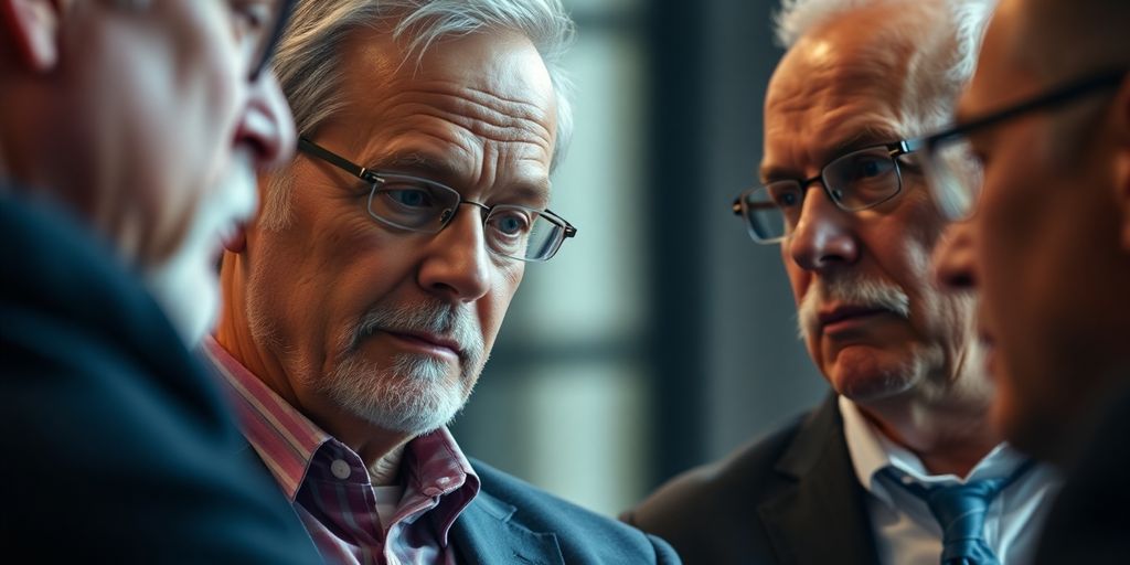 Industry leaders sharing insights in a professional setting.