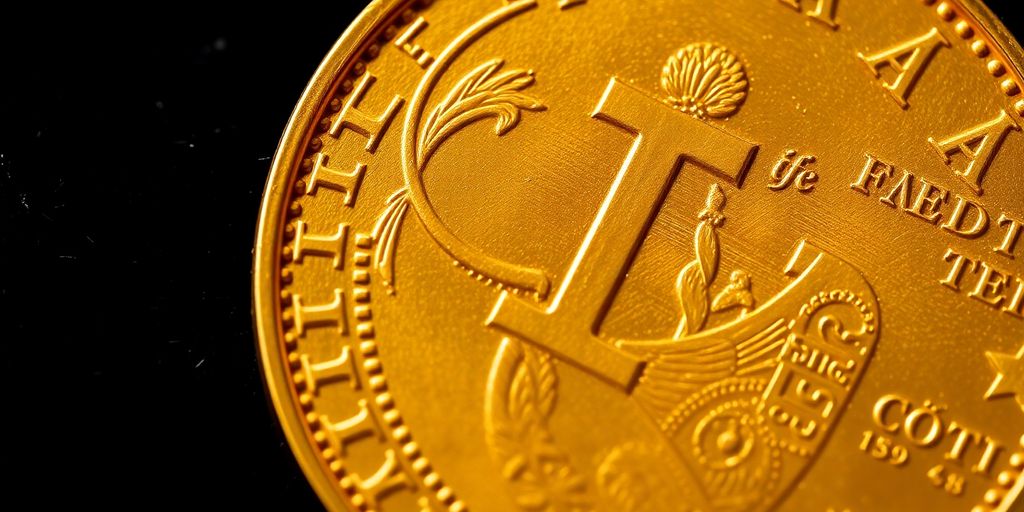 Monnaie Napoléon en or avec détails raffinés.