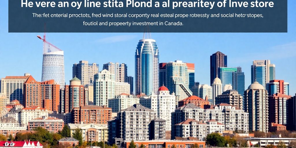 Modern city skyline highlighting diverse real estate properties.