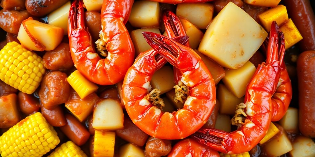 กุ้งถังพร้อมเสิร์ฟสีสันสดใส