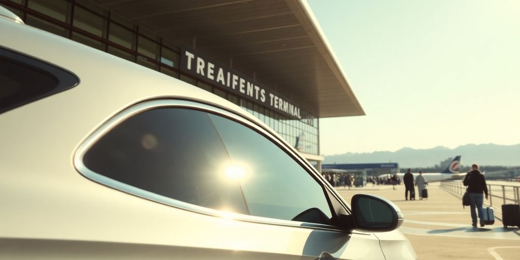 Car parked at Geneva Airport French side.