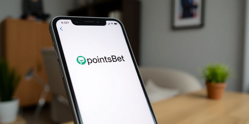 Smartphone showing PointsBet customer support interface.