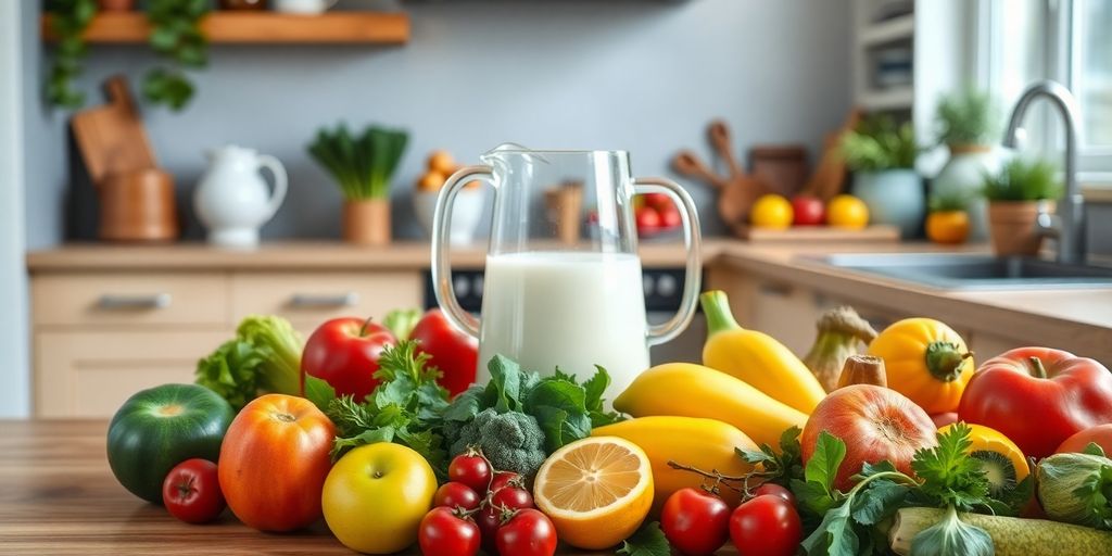 Fresh fruits and vegetables promoting health and wellness.