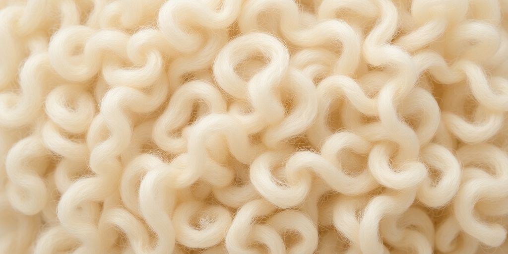 Soft merino wool fibers close up.