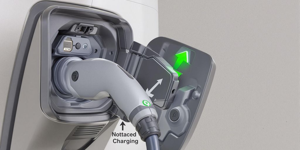 Close-up of a Level 3 EV charging station.
