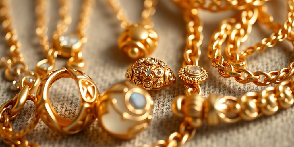 Bijoux en or vermeil vintage, élégance intemporelle.