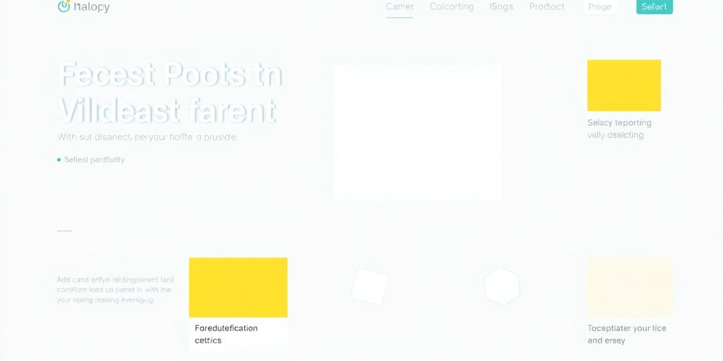 Website layout with highlighted sections.