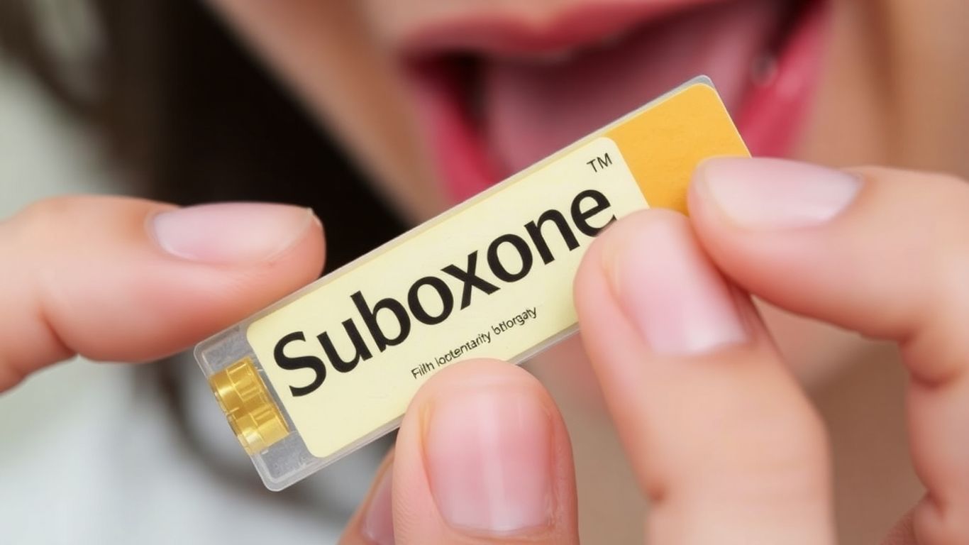 Suboxone film strip under tongue