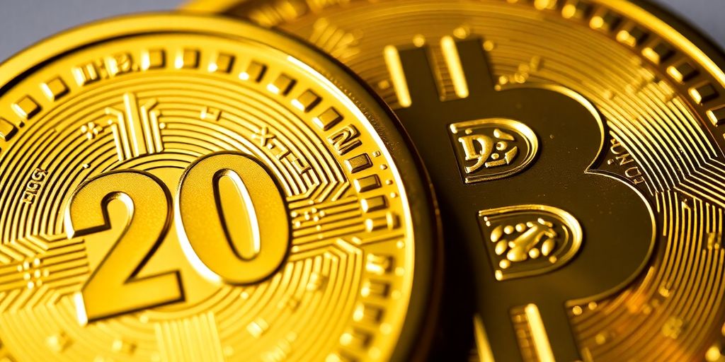 Une pièce d'or de 20 dollars américains à gros plan.
