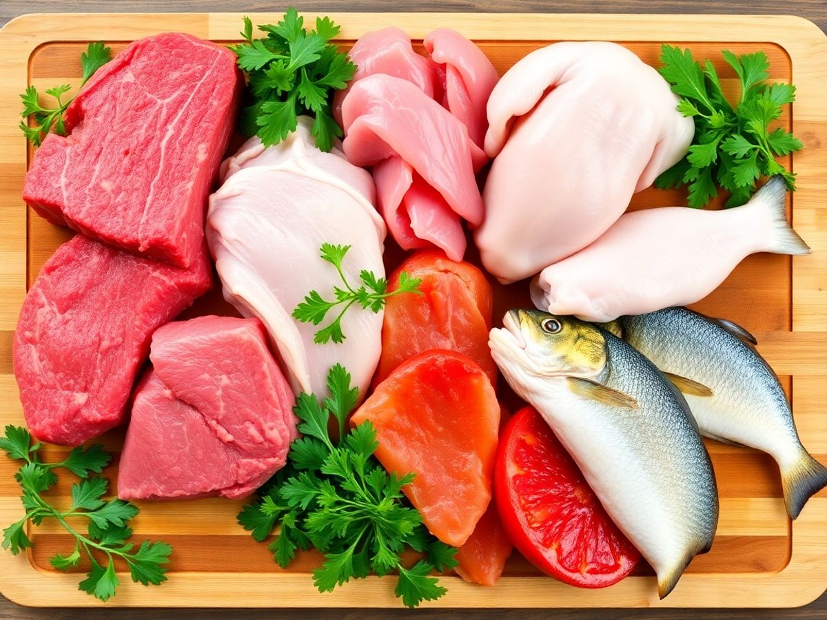 Assorted protein-packed meats for healthy dog meals.