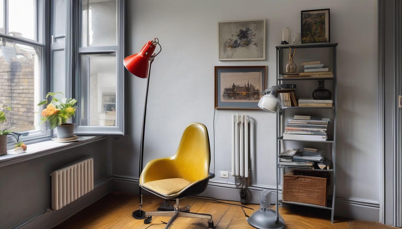 Anglepoise lamp in modern London flat