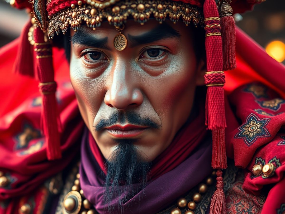 Costume spectaculoase cu influențe orientale aduc viață personajelor.