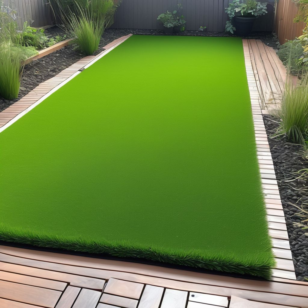 artificial grass in a sustainable eco-friendly garden