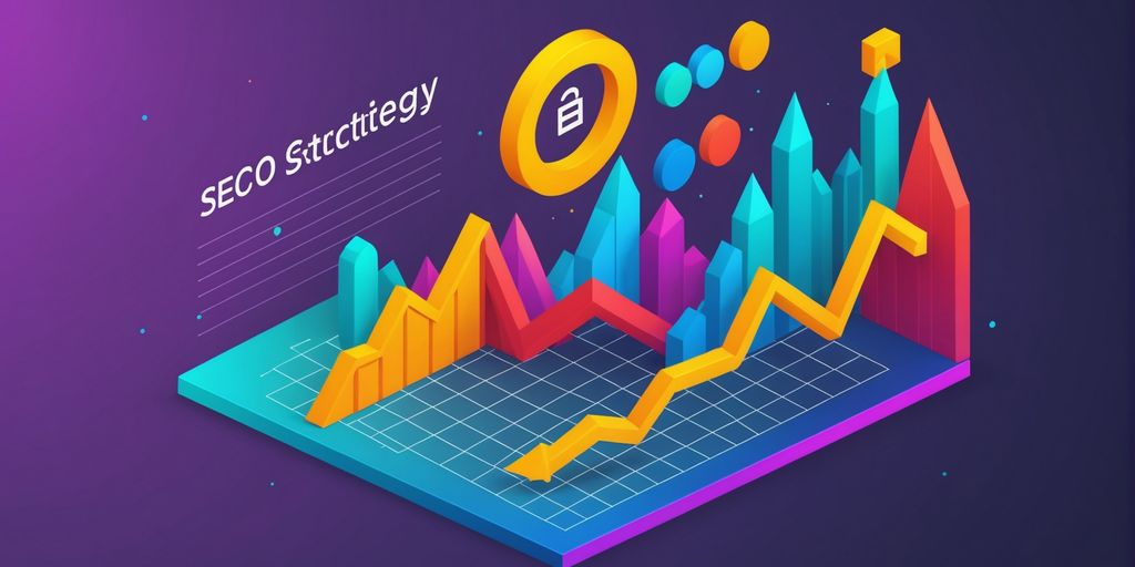 Graph showing upward trend for SEO strategy success