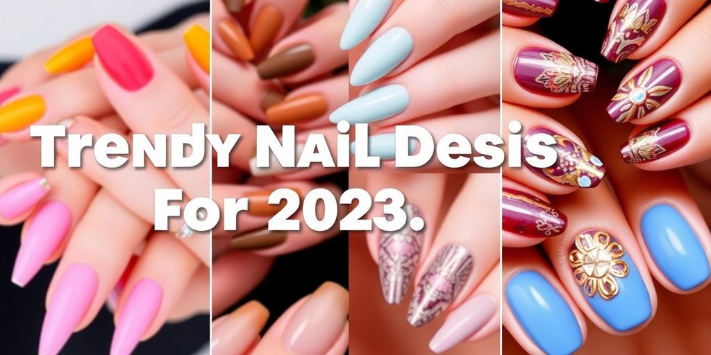 Модные ногти с яркими лаками и дизайном.