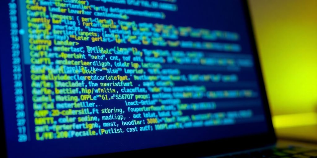 Python code snippet on a laptop screen.