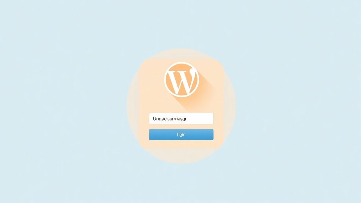 Illustrasjon av sikker WordPress innlogging med unikt brukernavn.