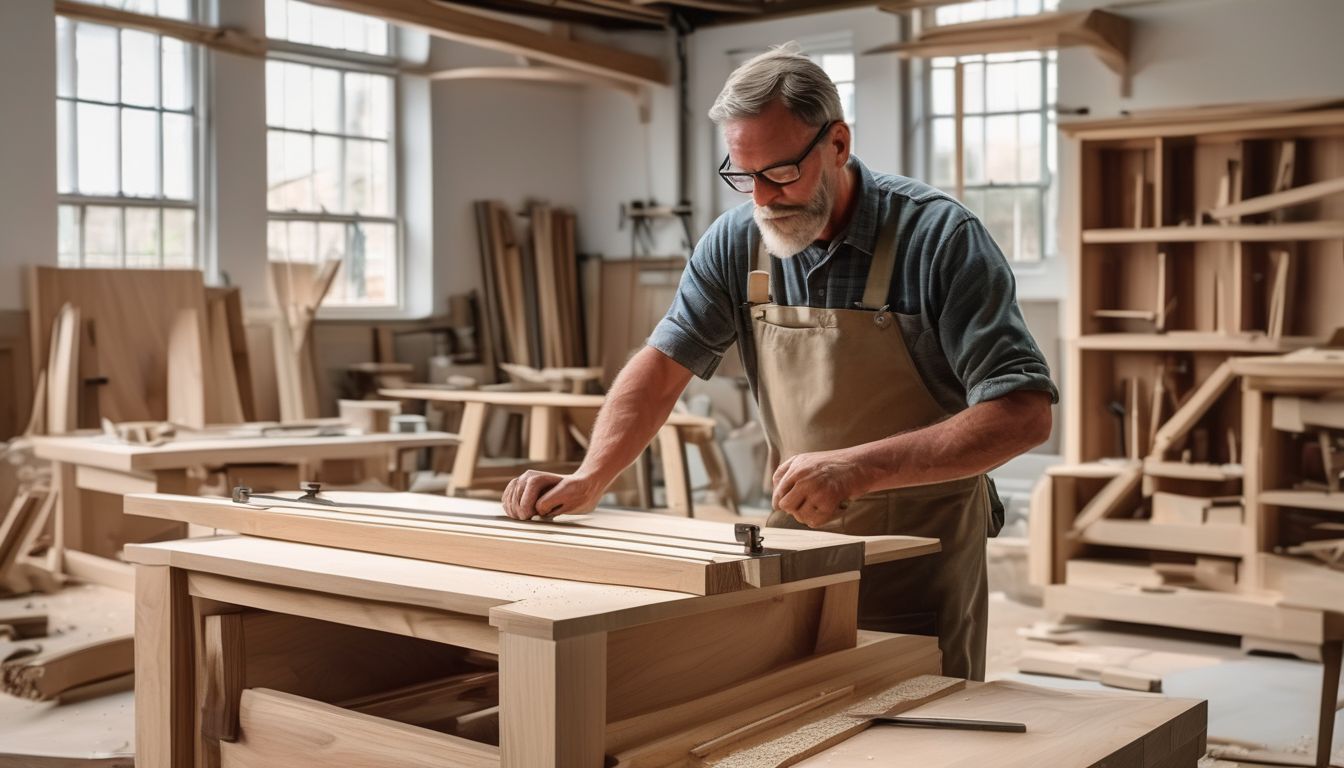 carpenter making bespoke furniture