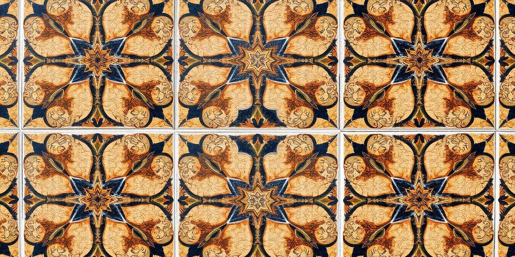 Elegant French tile pattern with contrasting grout.