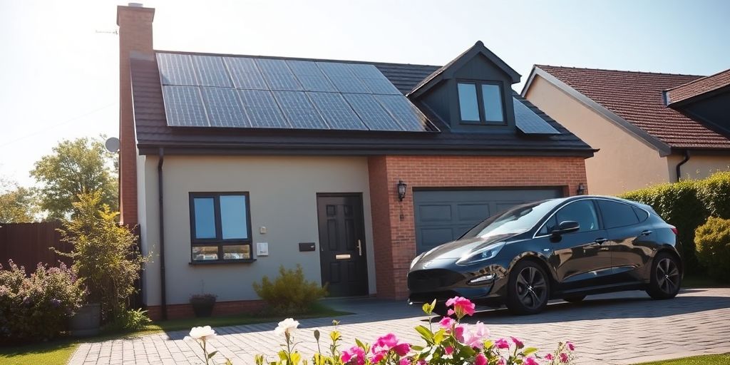 Huis met groene energie