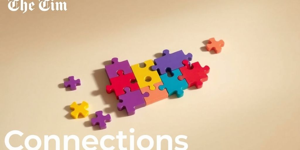 Colorful puzzle pieces scattered with some connected.