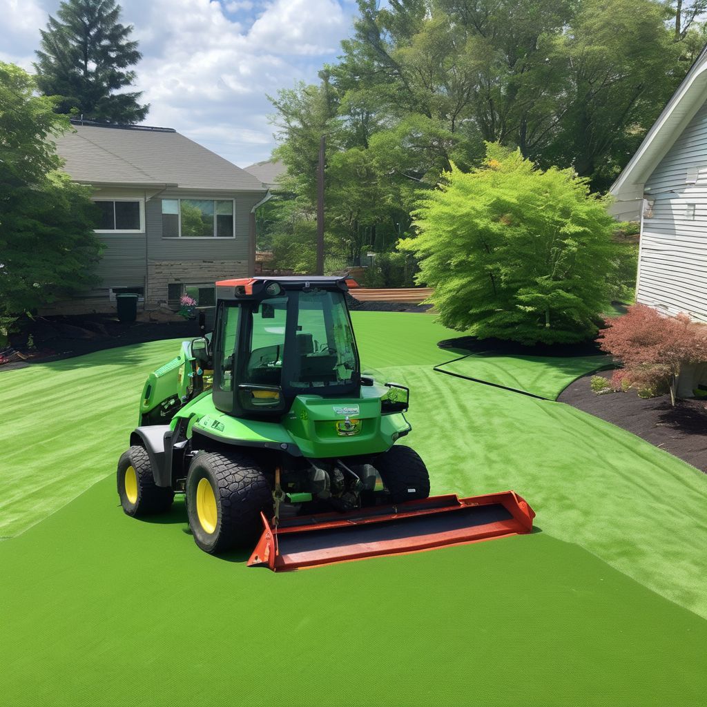 professional turf installation service in action