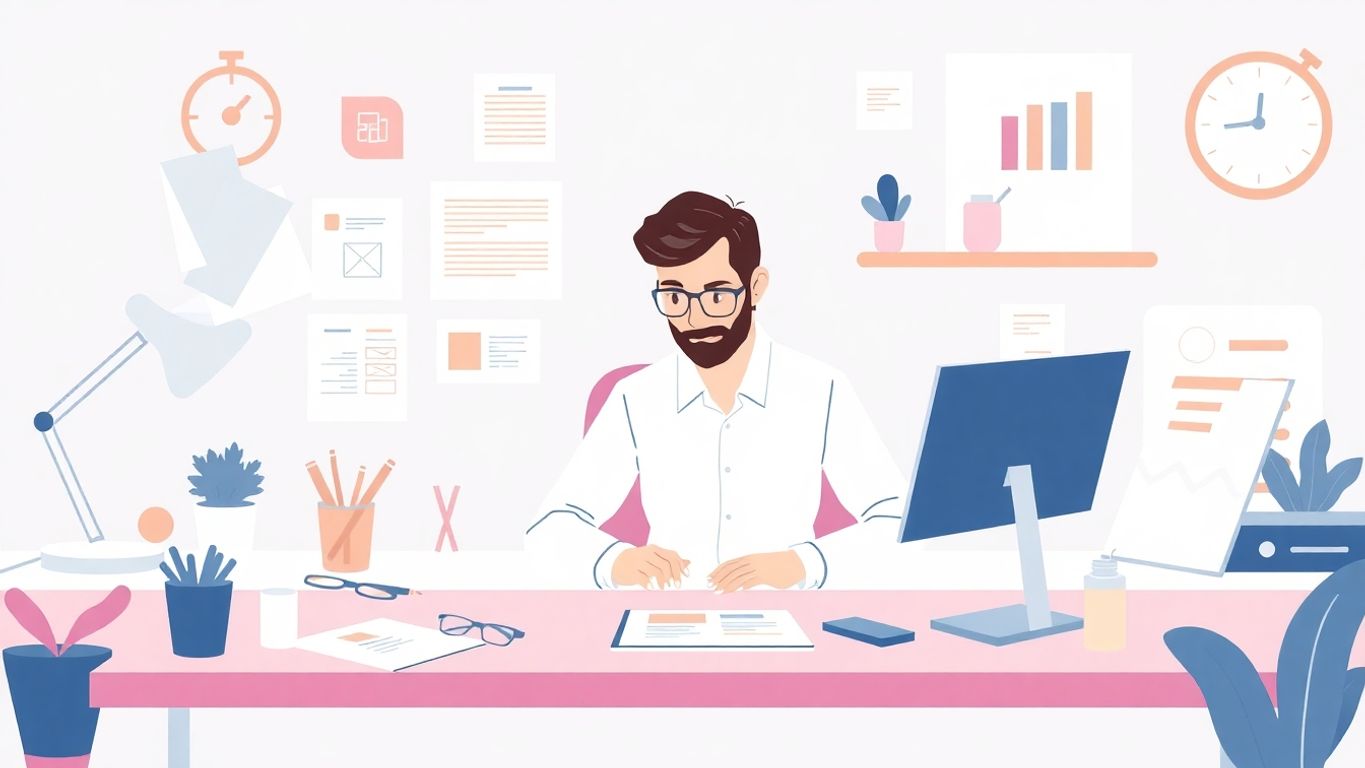 Grafisk designer som lager merkevare med myke farger.